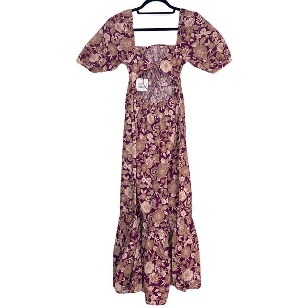 HP 🎉 NWT Favorite Daughter The Mirka Vintage Multi Floral Print Midi Dress - Picture 8 of 14